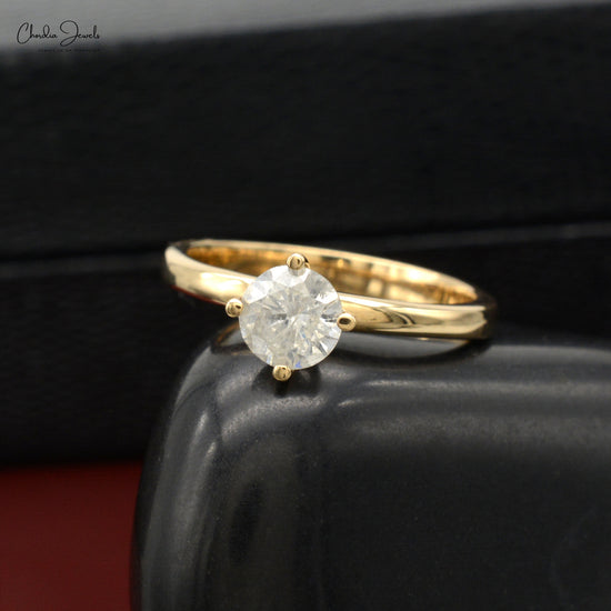 Large 14K White Gold 4 Carat Round and Princess Cut Diamond Engagement Ring  Set 803145